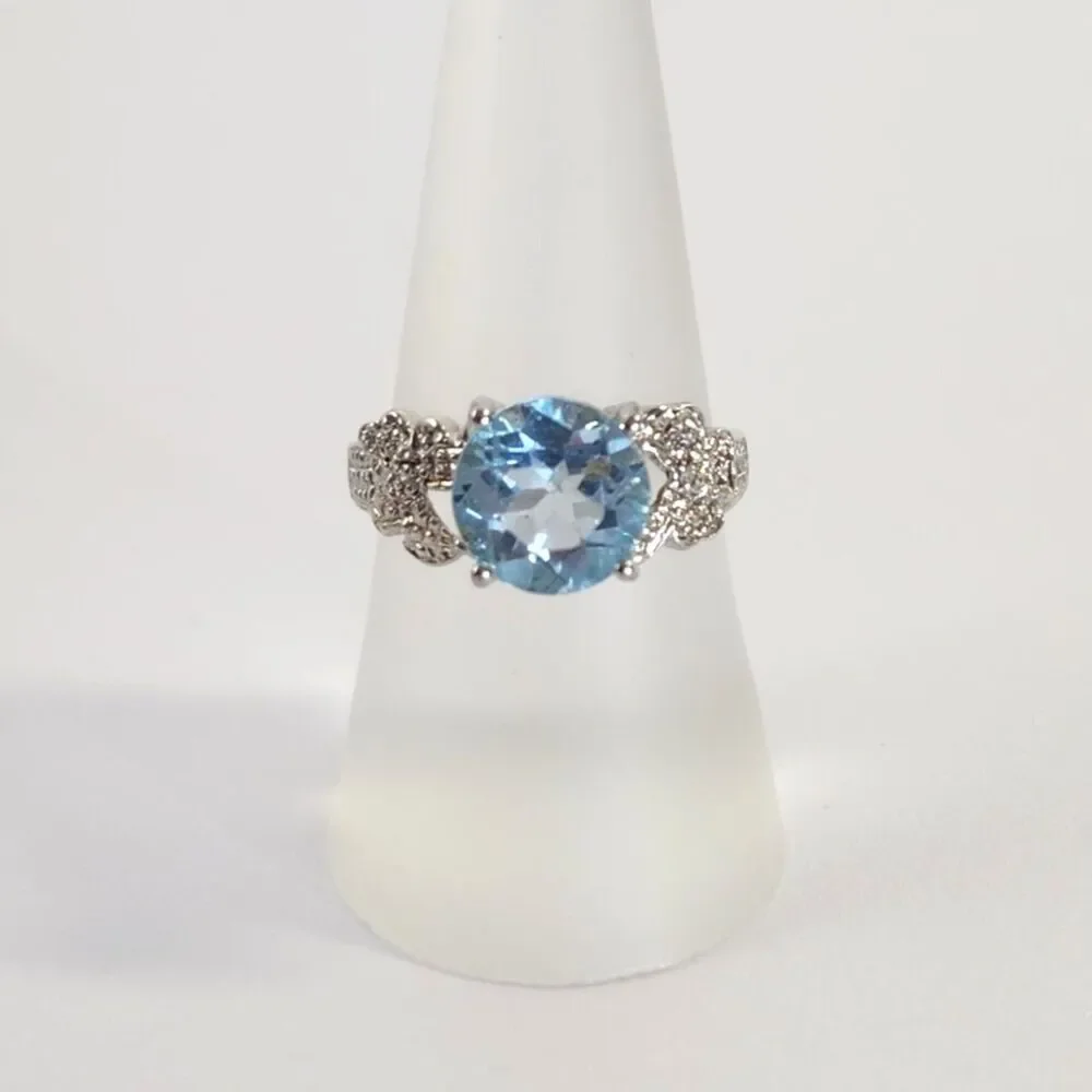 Sky Blue Topaz 3 Carats Ring Size 7